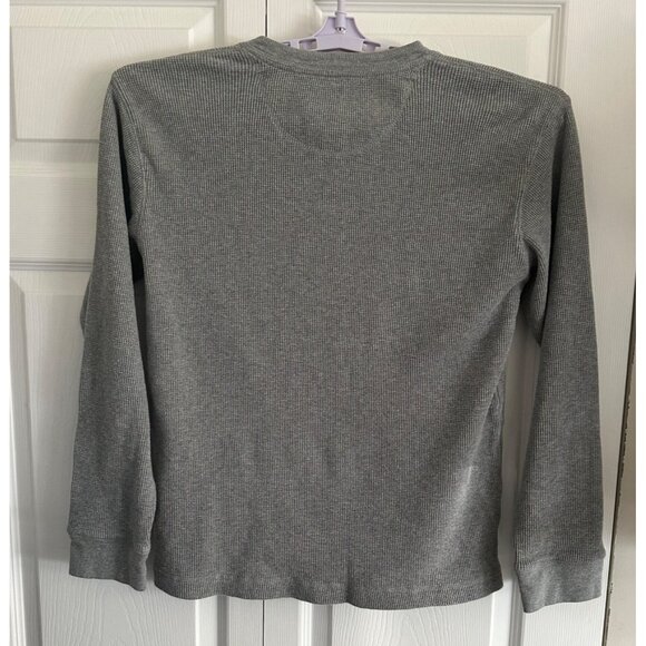 Old Navy Men's Gray Long Sleeve 2 Button Thermal Henley SZ Large - Picture 2 of 8